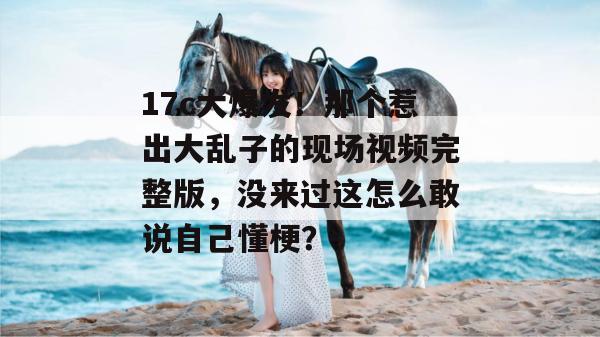 17c大爆发！那个惹出大乱子的现场视频完整版，没来过这怎么敢说自己懂梗？